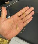 Corrente veneziana 1MM + Pingente cruz palito