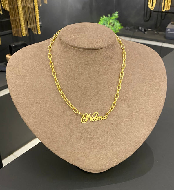 Corrente - Cadeado 6mm com nome personalizado