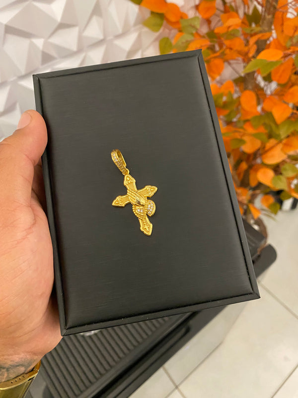 Pingente - Crucifixo cravejado